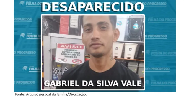 Jovem de 18 anos desaparece em Novo Progresso e família pede ajuda para localizá-lo.