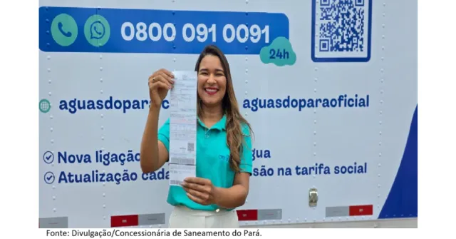 Nova fatura de água passa a ser adotada no Pará a partir de agosto.
