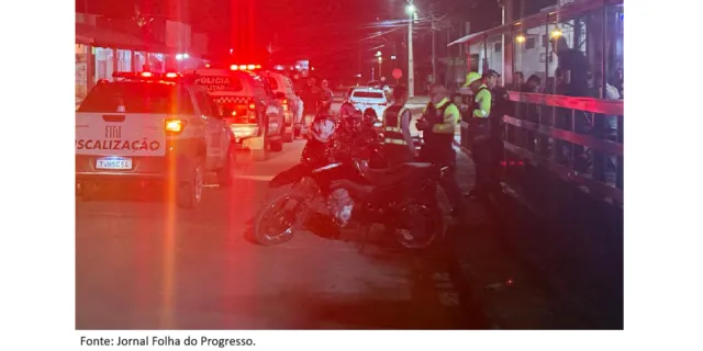 POLÍCIA MILITAR E DITRANP REALIZAM FISCALIZAÇÃO DE TRÂNSITO E APREENDEM 9 MOTOCICLETAS EM NOVO PROGRESSO.