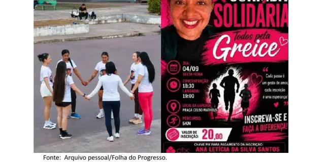 Familiares realizam corrida solidária para custear tratamento de itaitubense com câncer de mama.