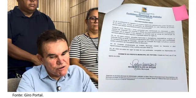 Prefeito de Itaituba sanciona lei que prevê pagamento de cerca de R$ 40 milhões a servidores.