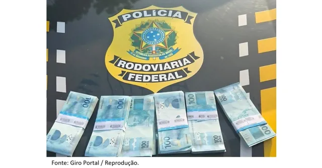 PRF apreende R$ 55 mil em espécie durante fiscalização na BR-230, em Itaituba.