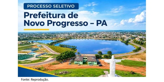 Prefeitura de Novo Progresso abre processo seletivo com inscrições a partir de setembro.