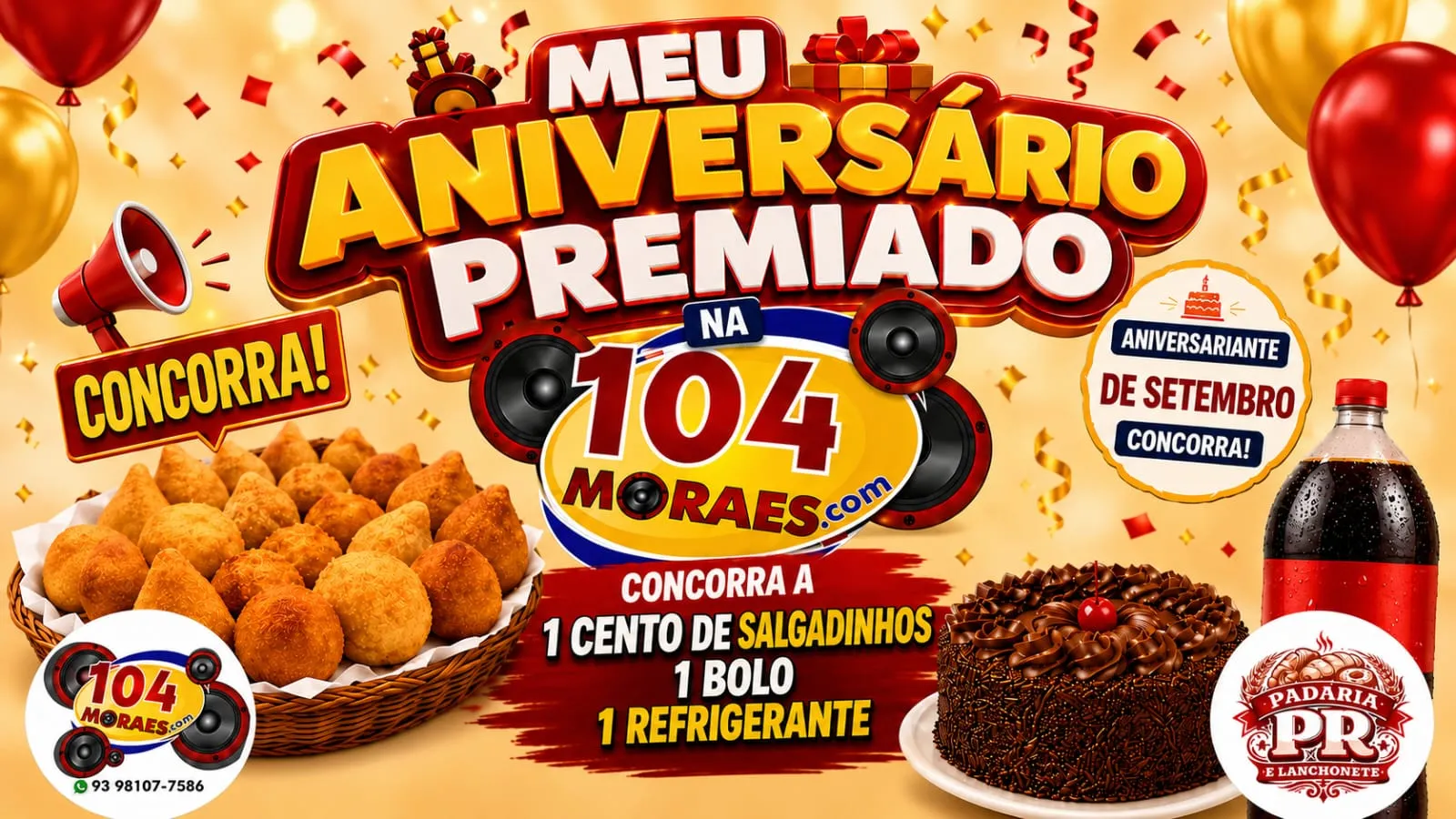 🎉 MEU ANIVERSÁRIO PREMIADO NA 104 🎂 - SETEMBRO 2026